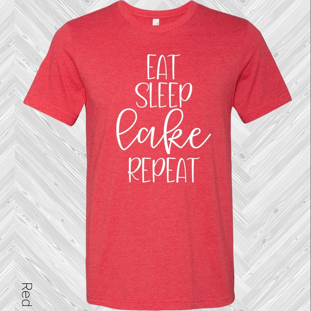 Eat Sleep Lake Repeat Graphic Tee Graphic Tee