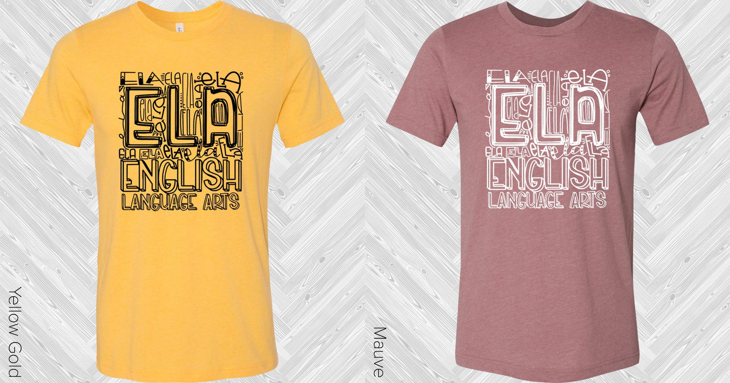 English Language Arts Subway Art Graphic Tee Graphic Tee