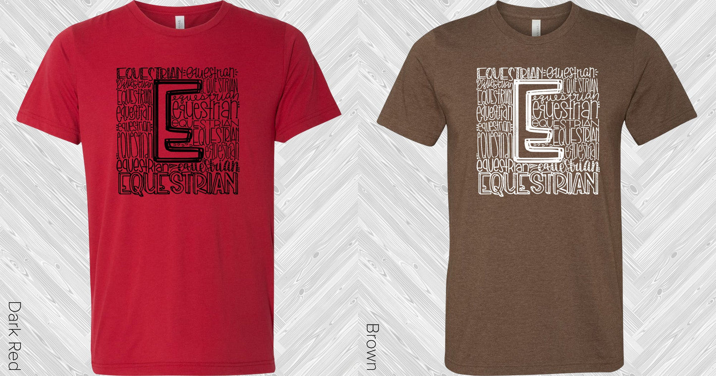 Equestrian Subway Art Graphic Tee Graphic Tee