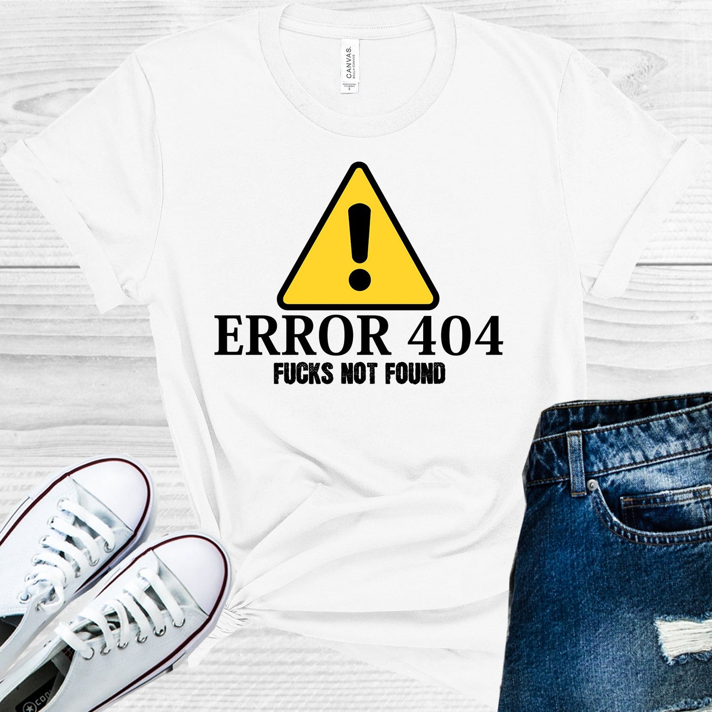 Error 404 F***s Not Found Graphic Tee Graphic Tee