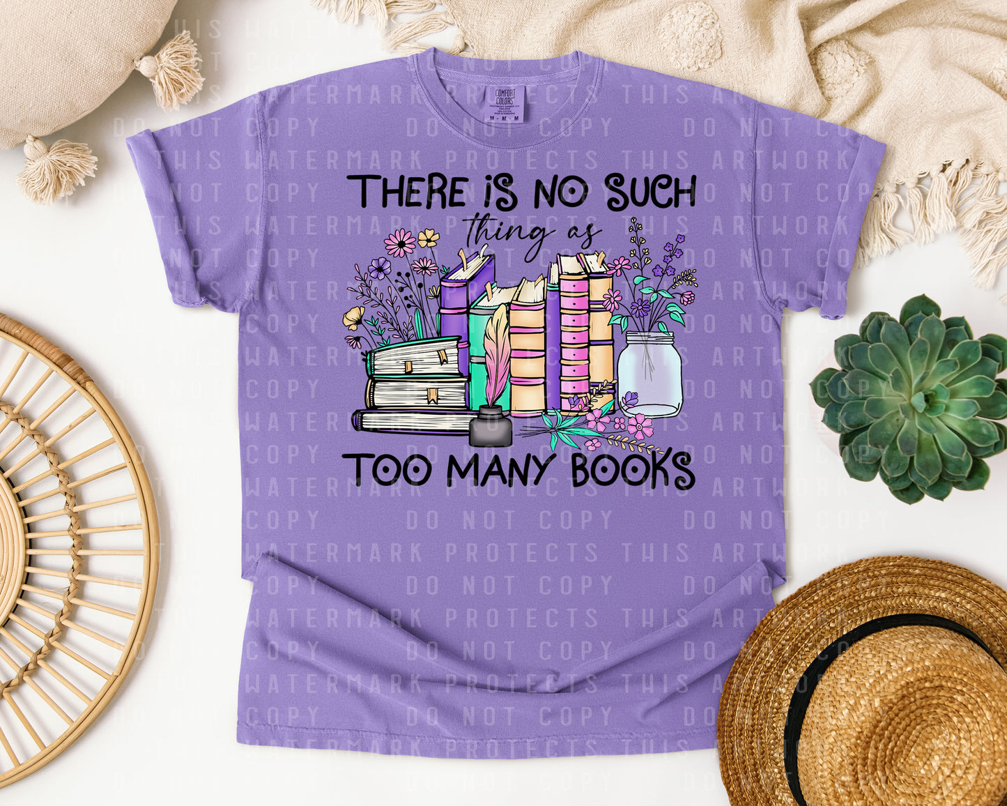 There is No Such Thing as Too Many Books Graphic Tee