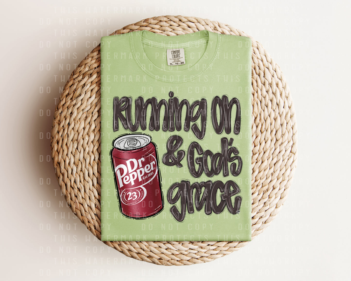 Running on Dr Pepper & God's Grace Graphic Tee