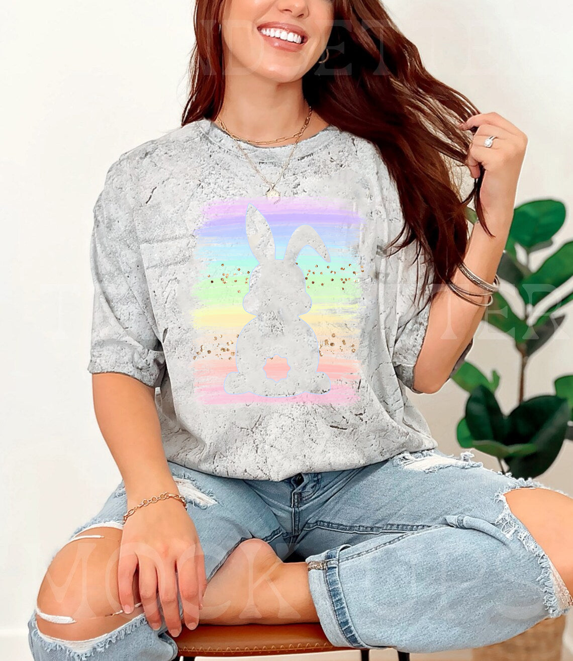 Rainbow Bunny Graphic Tee