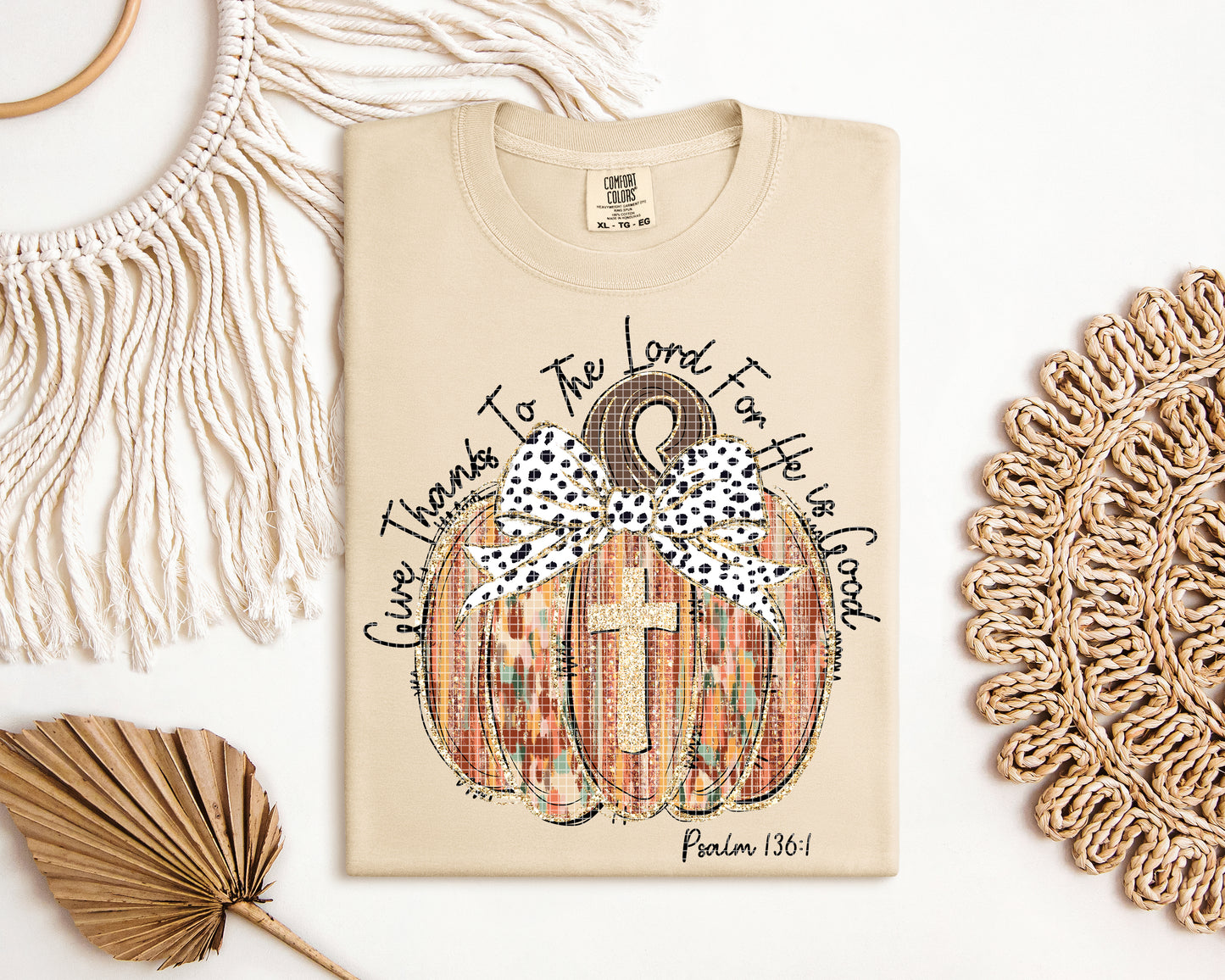 Give Thanks to the Lord for He is Good Graphic Tee