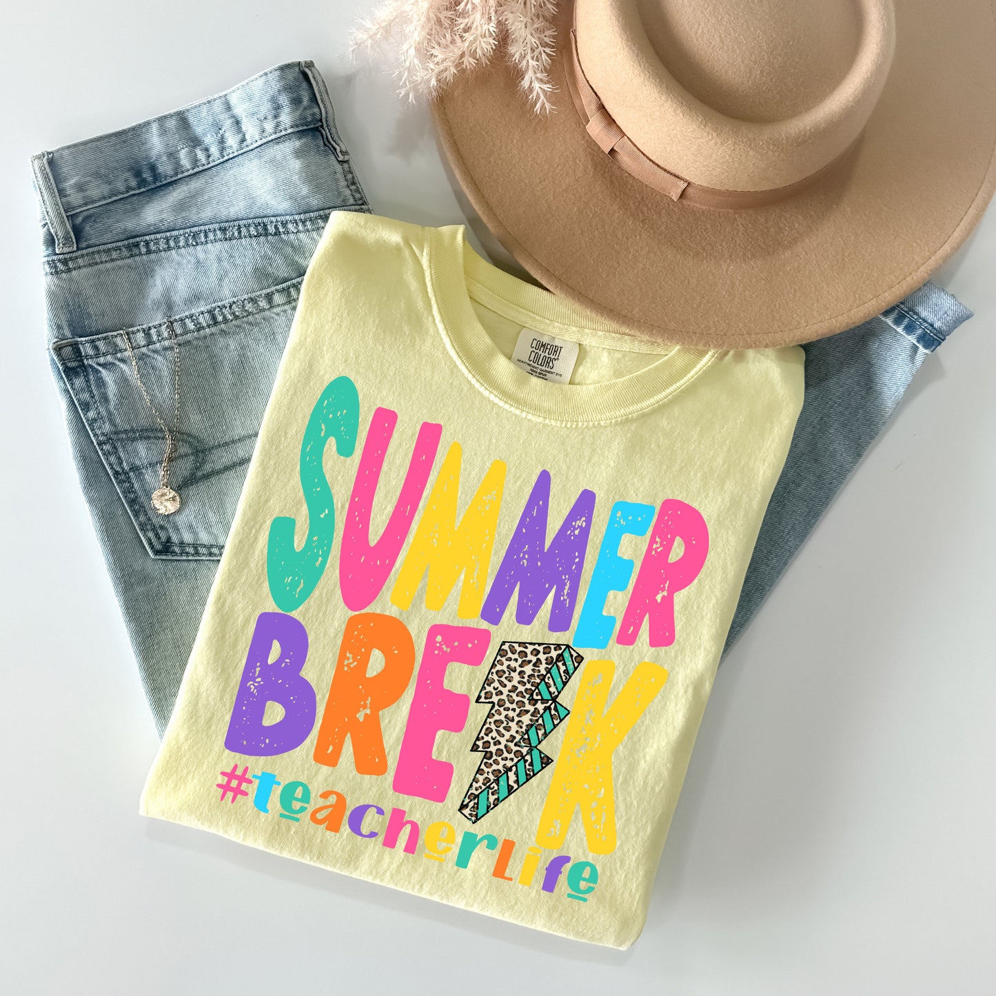 Summer Break #teacherlife Graphic Tee