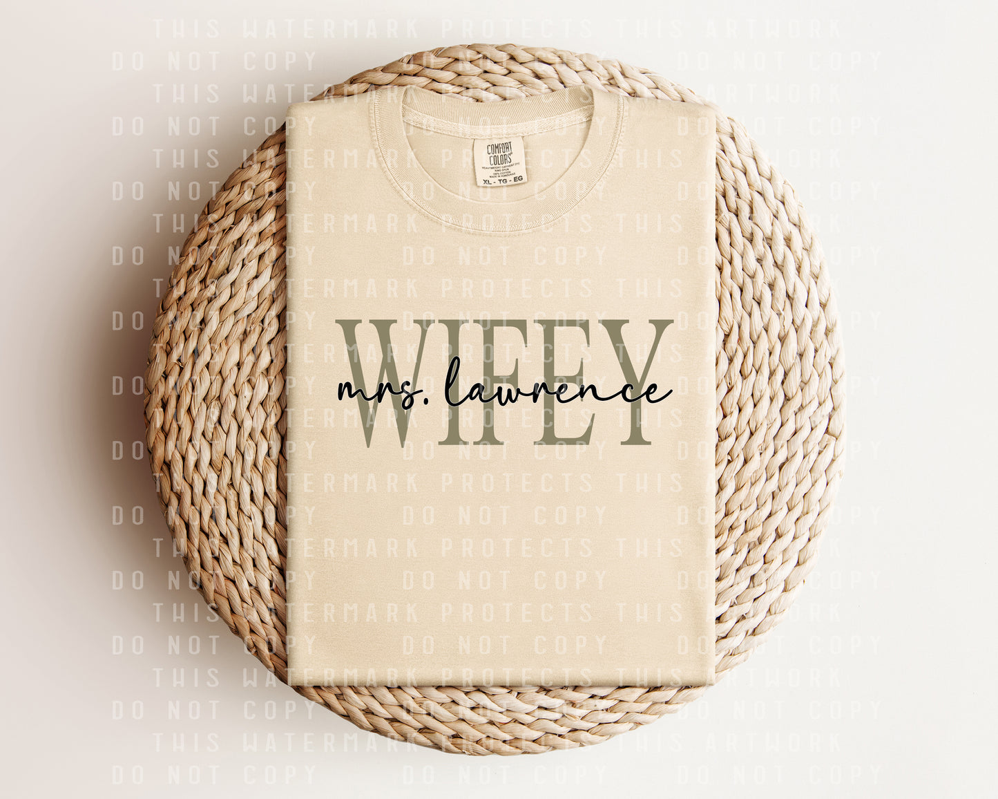 Wifey with Name (Customizable) Graphic Tee