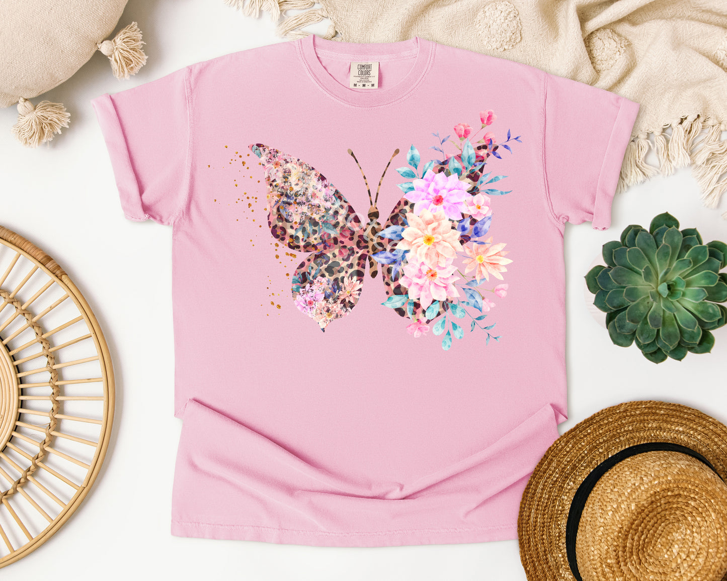 Floral Butterfly Graphic Tee