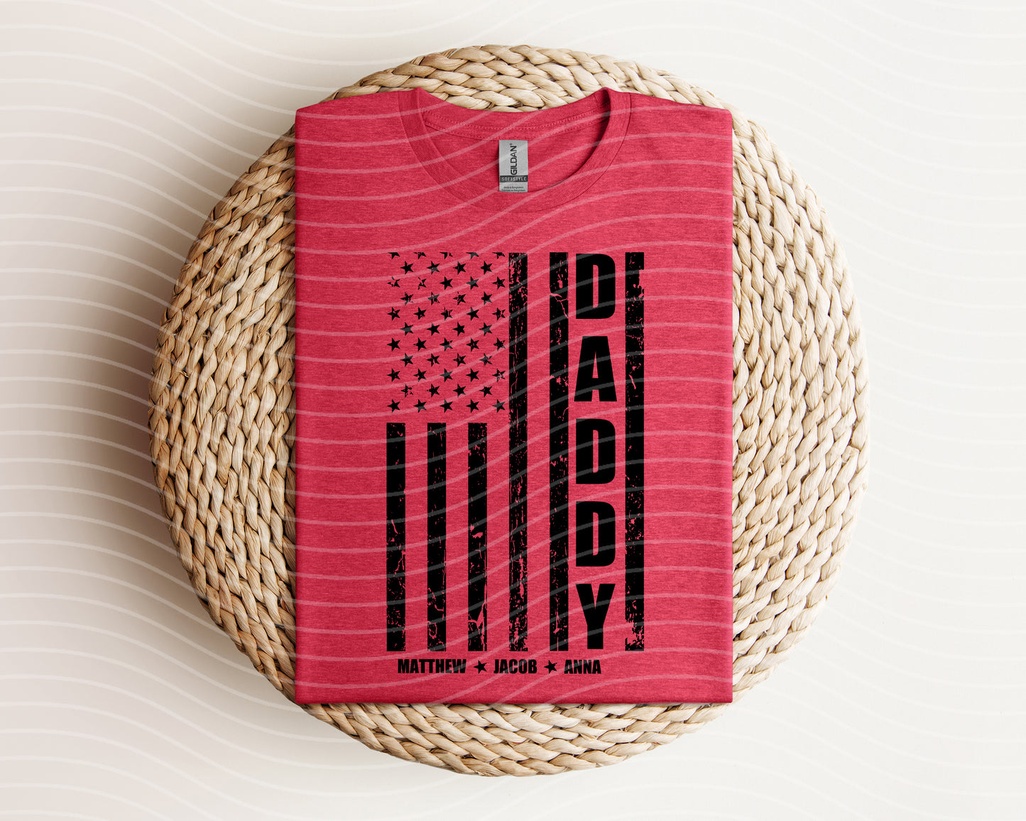 Flag Personalized with Names Graphic Tee