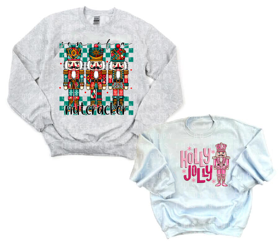 Son of a Nutcracker / Holly Jolly Double Printed Graphic Sweatshirt