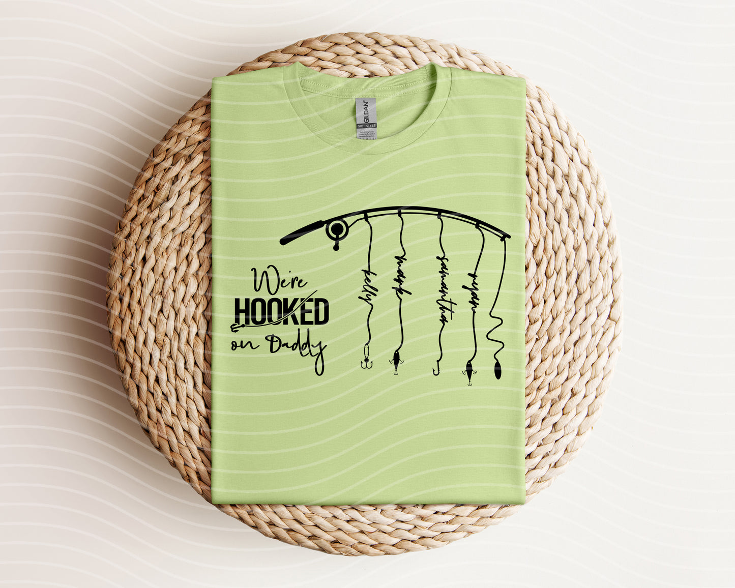 We're Hooked on Daddy Customized Graphic Tee