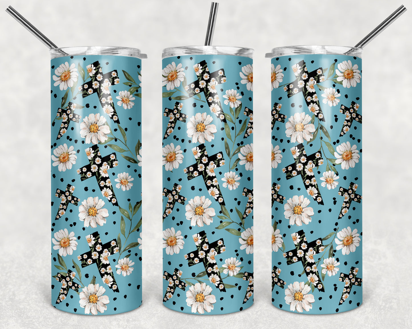 Daisy Cross 20 oz Skinny Tumbler