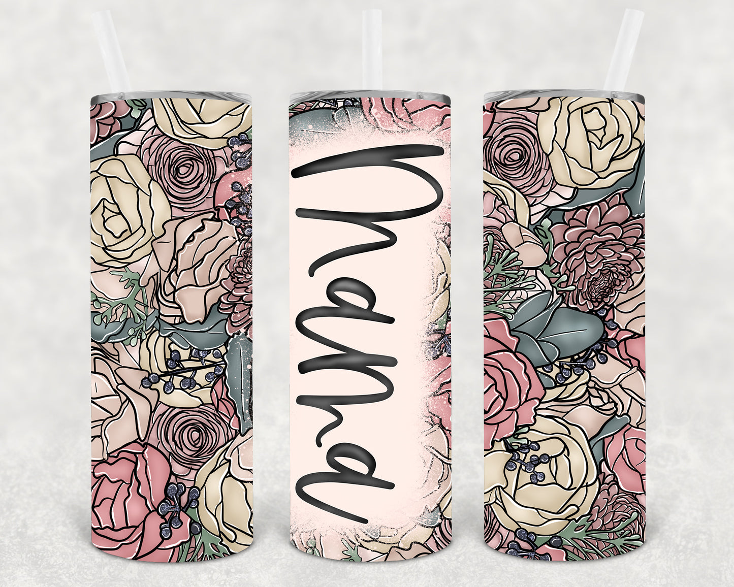 Floral Mama 20 oz Skinny Tumbler