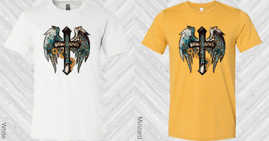 Faith Cross With Wings Graphic Tee Graphic Tee