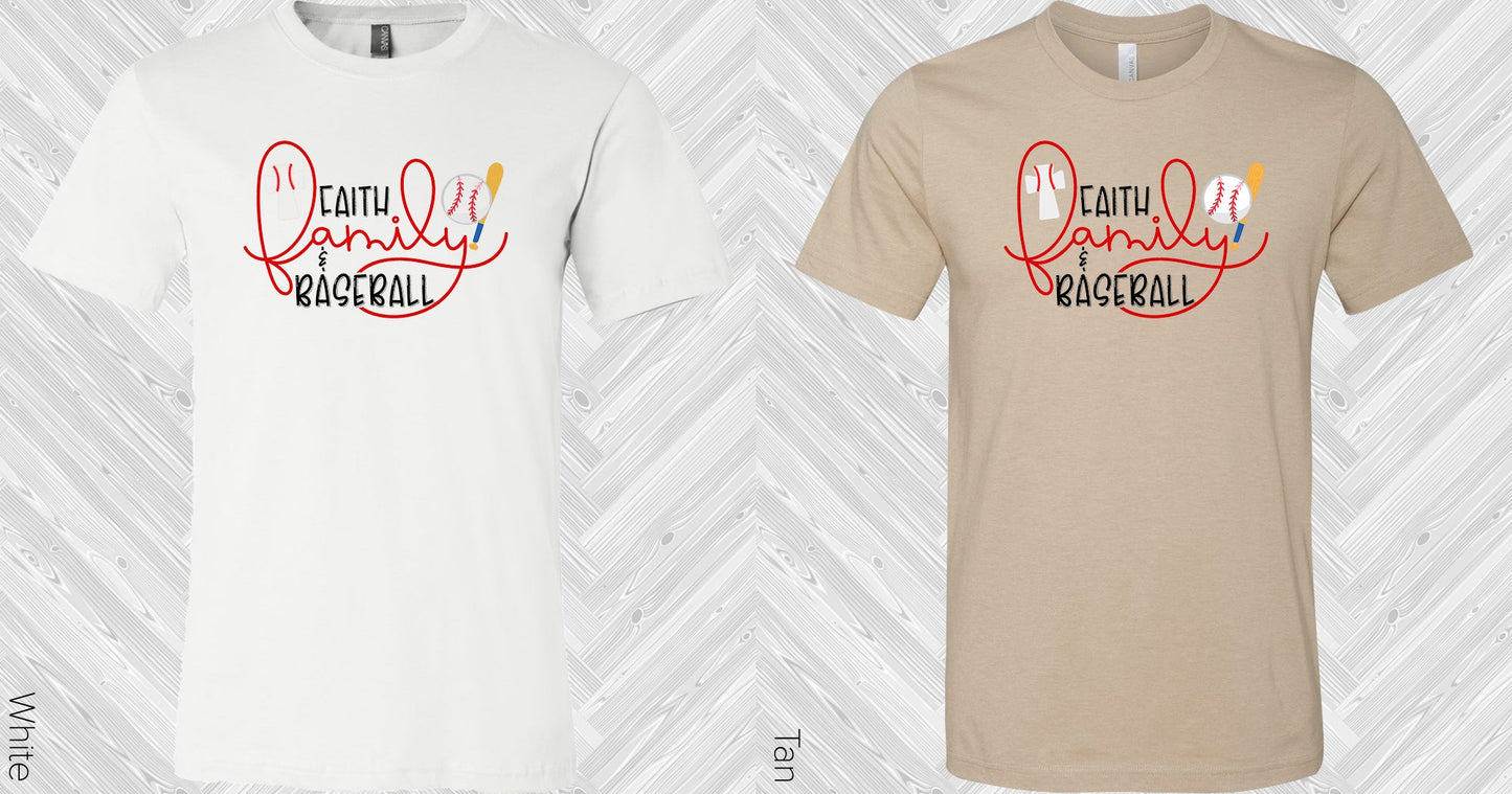 Faith Family And Baseball Graphic Tee Graphic Tee
