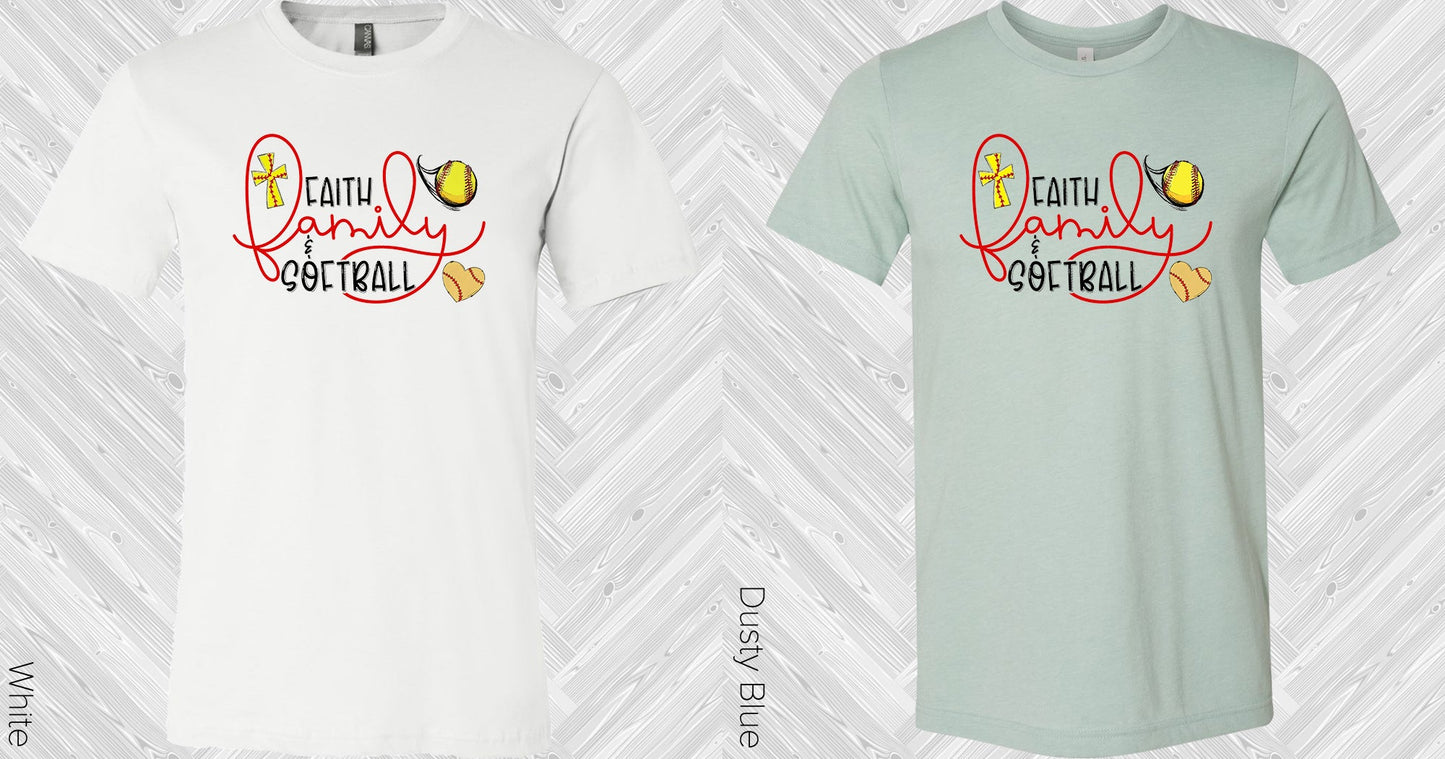 Faith Family And Softball Graphic Tee Graphic Tee