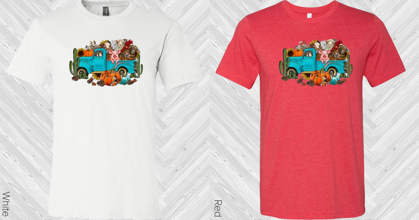 Fall Farm Truck Graphic Tee Graphic Tee