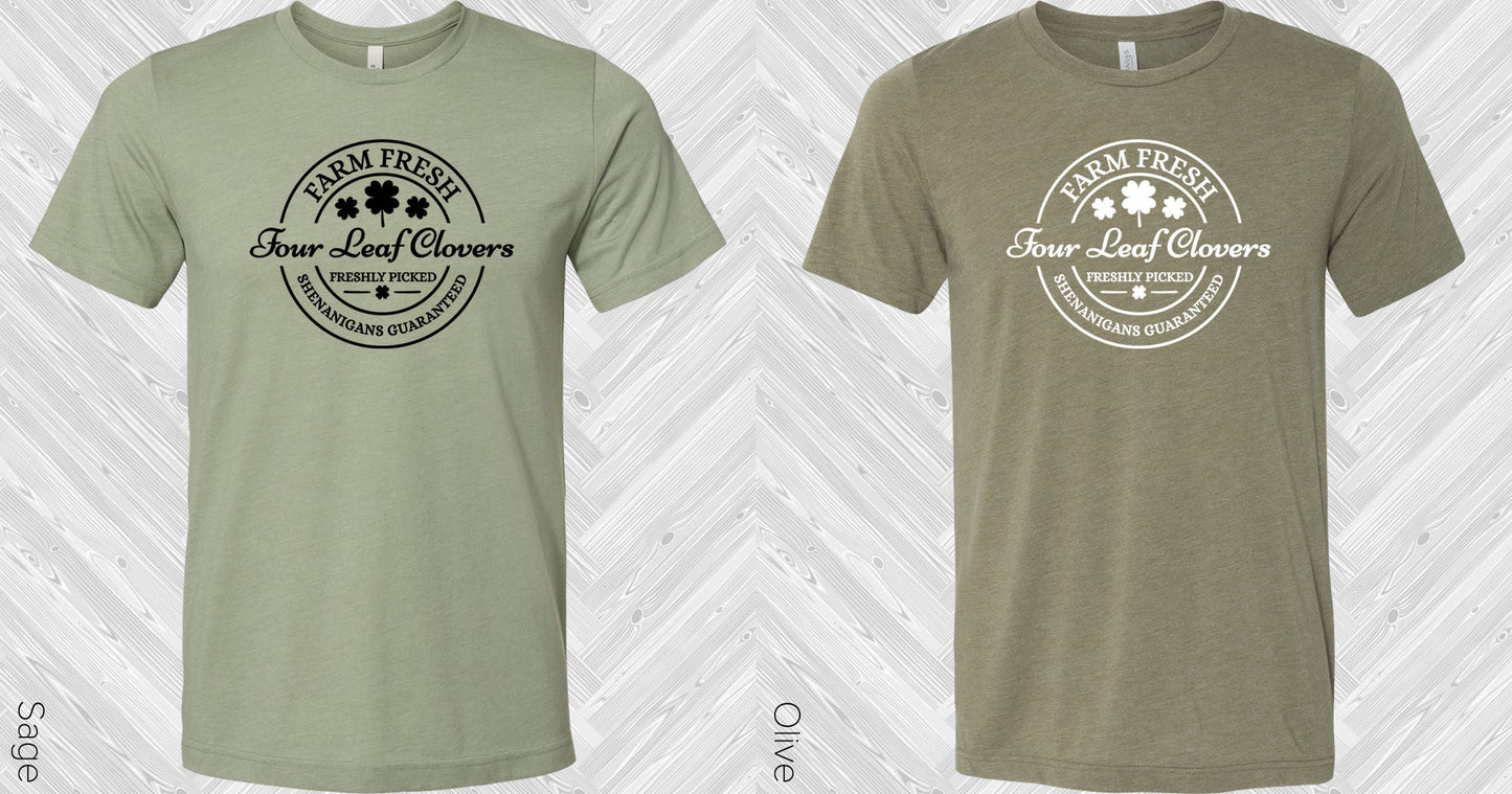 Farm Fresh Four Leaf Clovers Graphic Tee Graphic Tee
