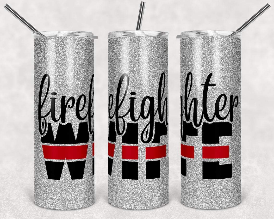 Firefighter Wife 20 Oz Skinny Tumbler