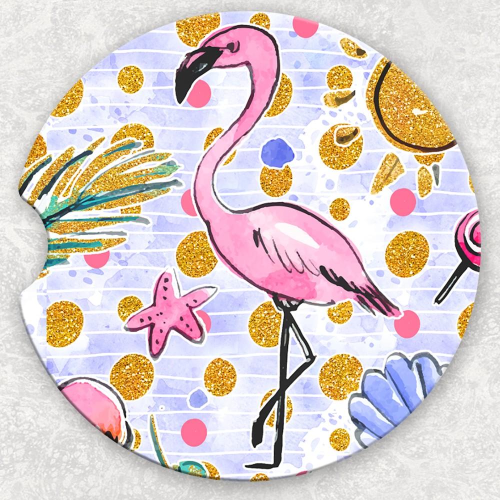 Car Coaster Set - Flamingo