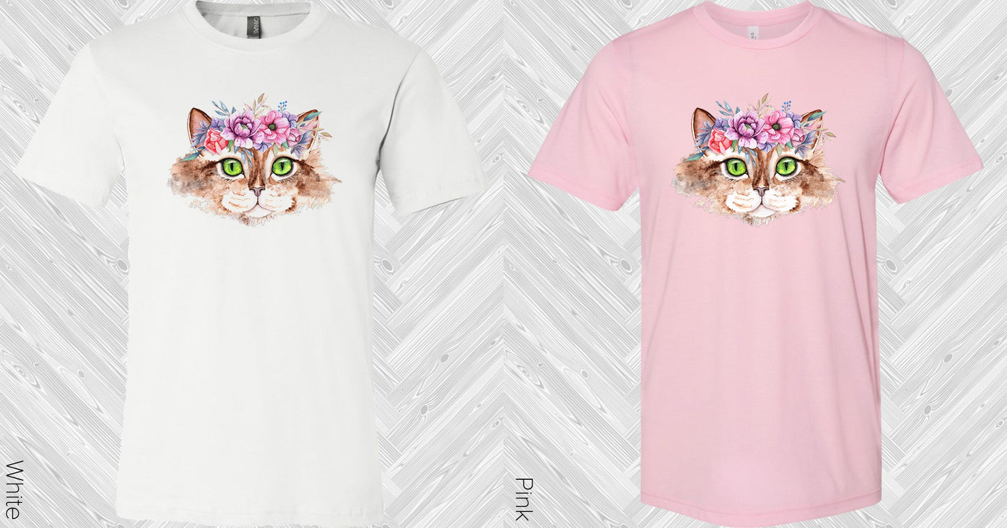 Floral Cat Graphic Tee Graphic Tee