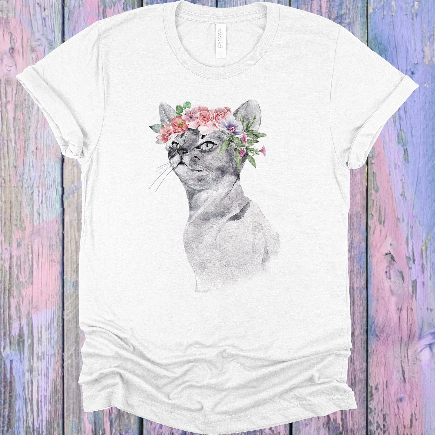 Floral Cat Graphic Tee Graphic Tee