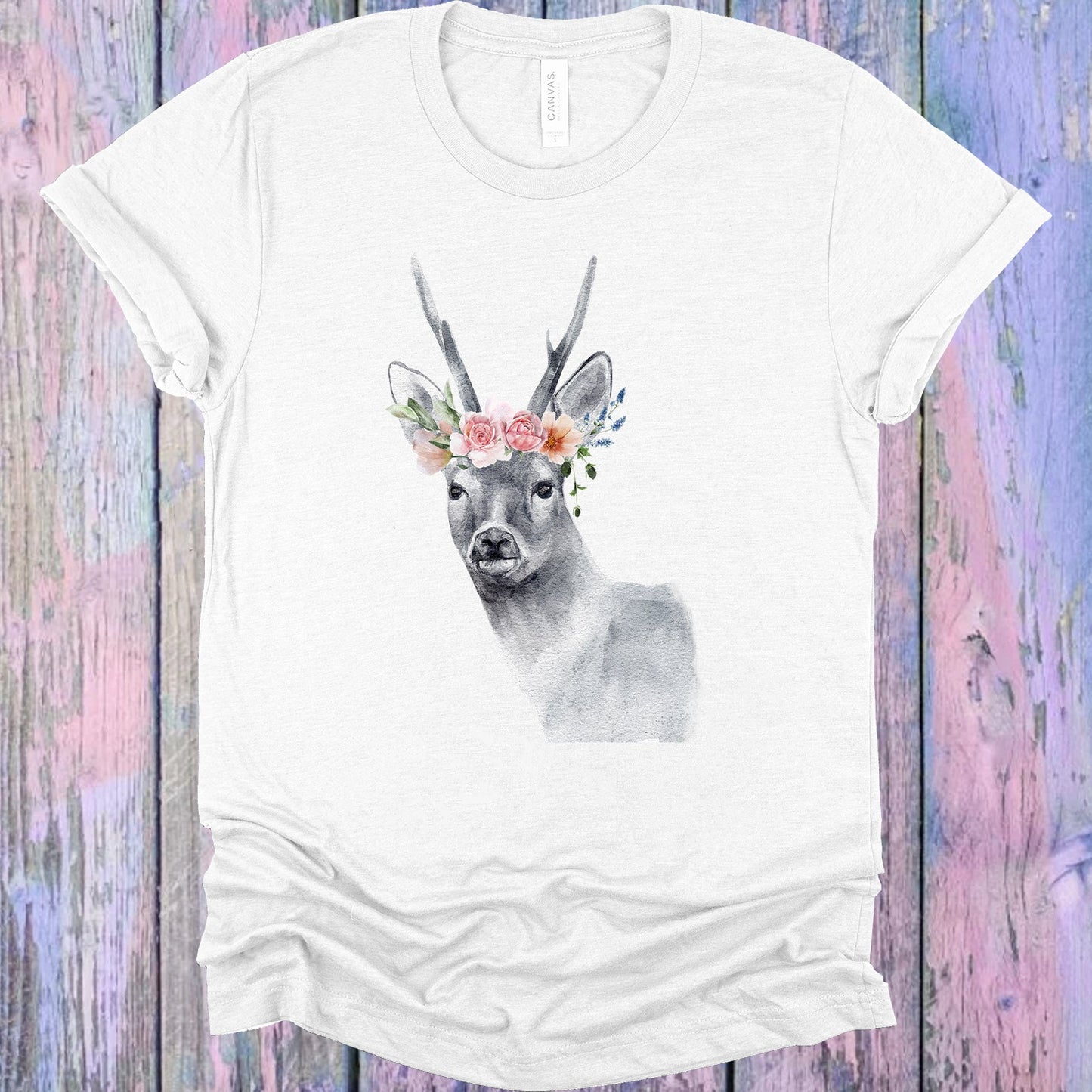 Floral Doe Graphic Tee Graphic Tee