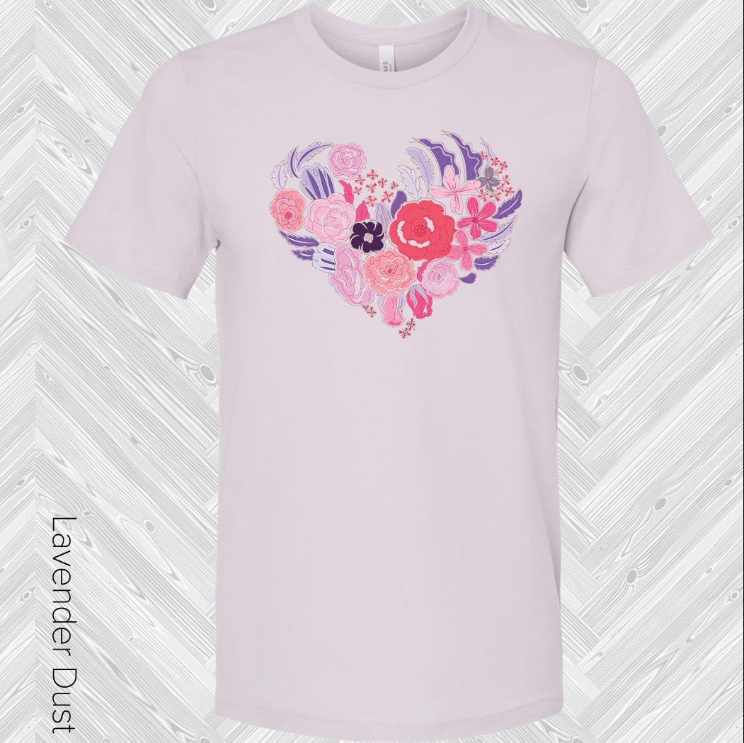 Floral Heart Graphic Tee Graphic Tee