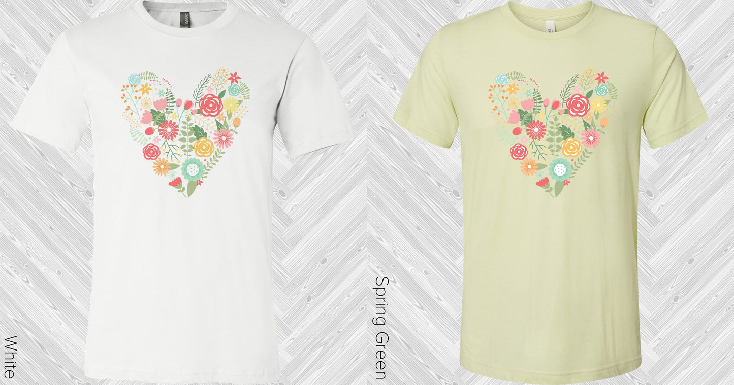 Floral Heart Graphic Tee Graphic Tee