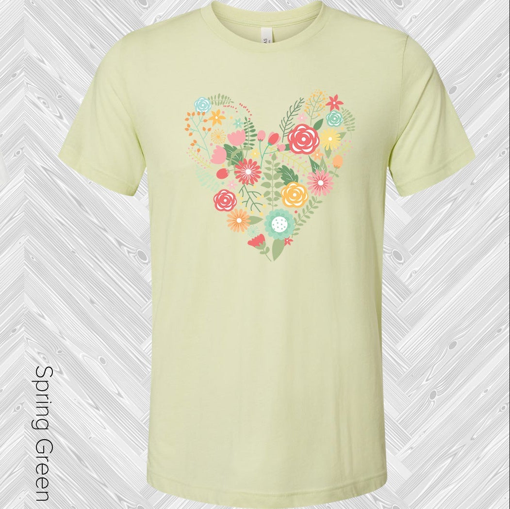 Floral Heart Graphic Tee Graphic Tee