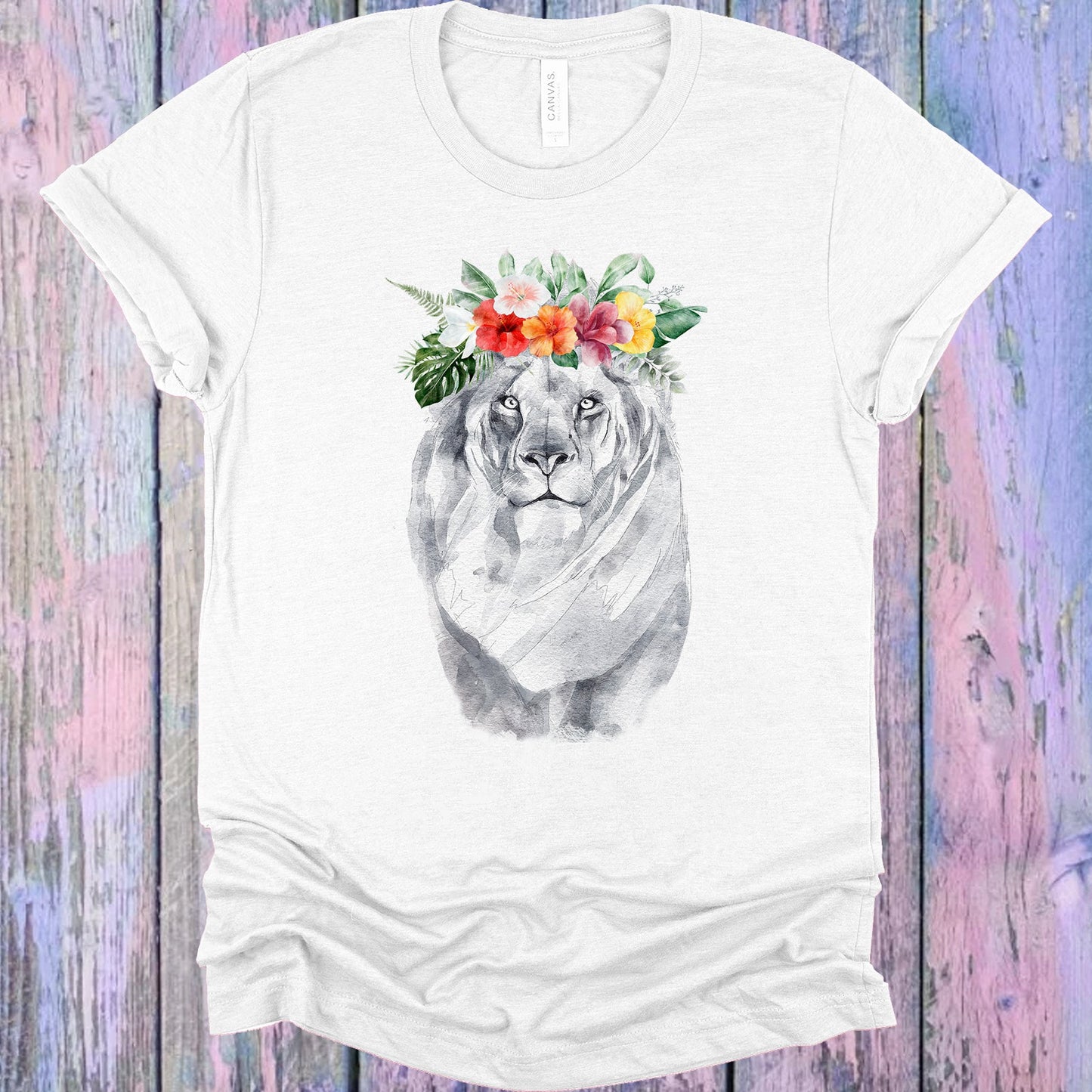Floral Lion Graphic Tee Graphic Tee