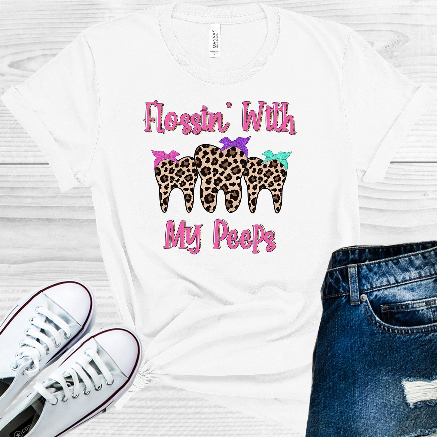 Flossin With My Peeps Graphic Tee Graphic Tee