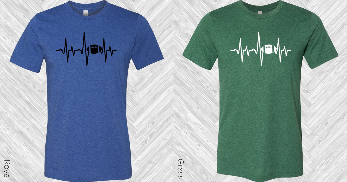 Football Heartbeat Graphic Tee Graphic Tee
