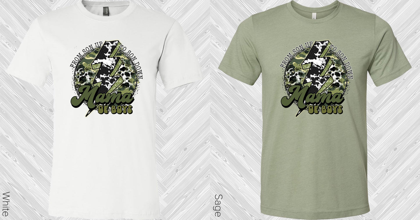 From Son Up To Down Mama Of Boys Graphic Tee Graphic Tee
