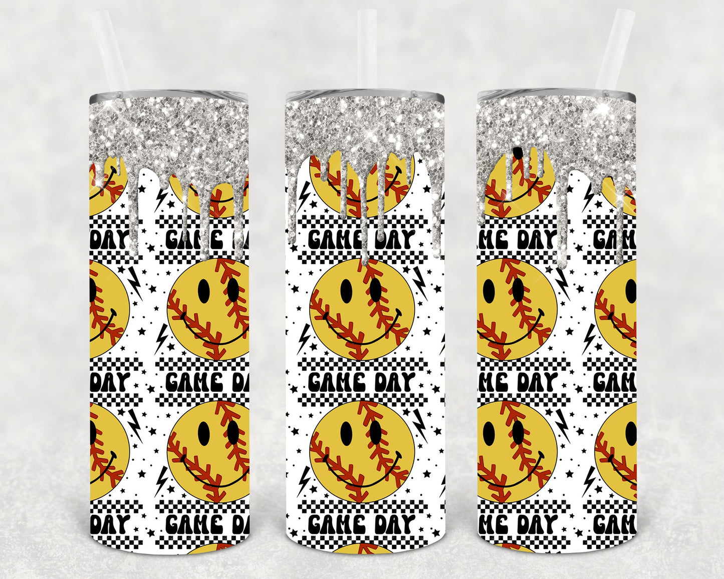 Game Day Softball 20 Oz Skinny Tumbler