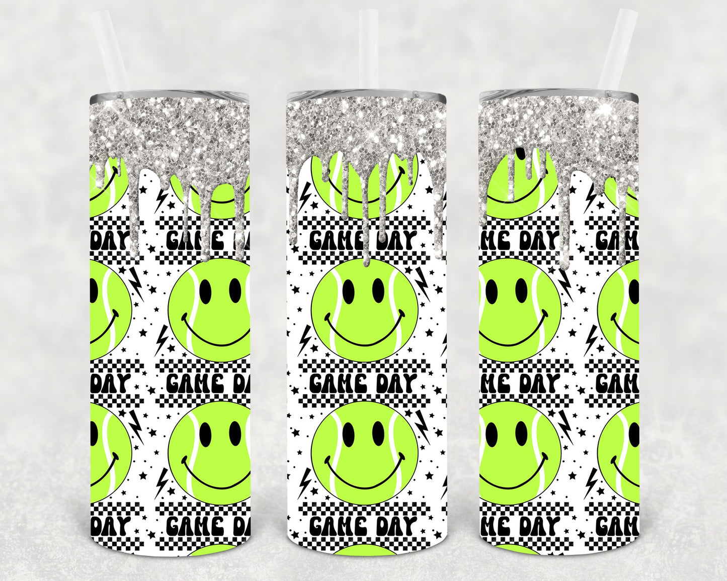 Game Day Tennis 20 Oz Skinny Tumbler