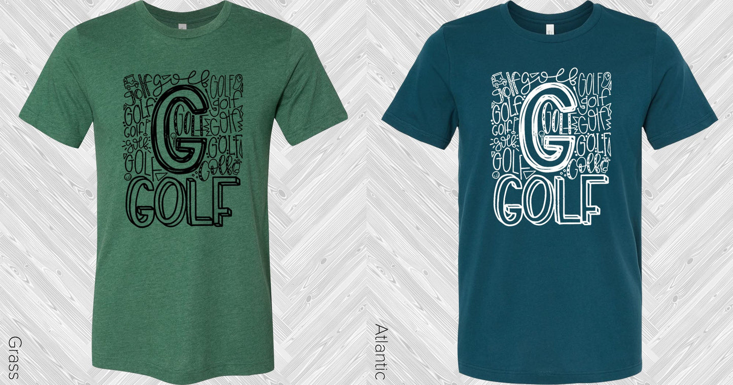 Golf Subway Art Graphic Tee Graphic Tee