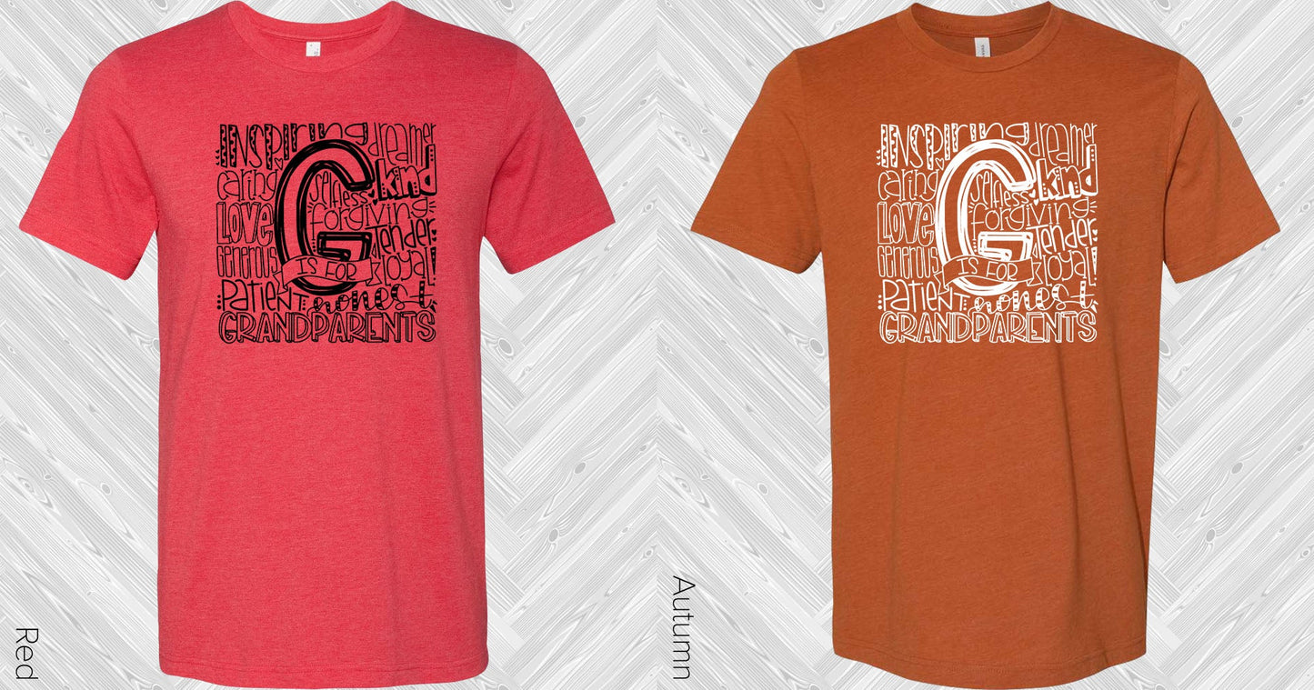 Grandparents Subway Art Graphic Tee Graphic Tee