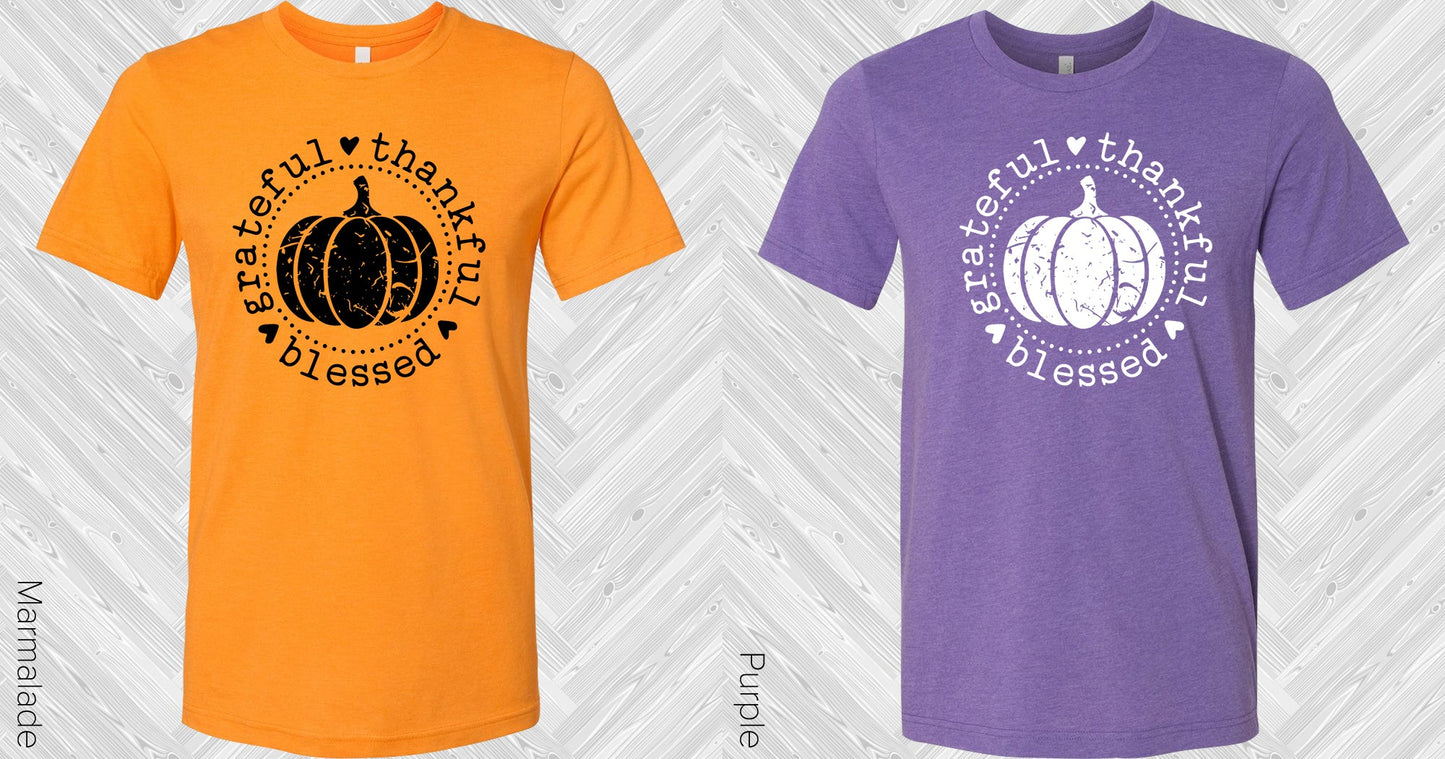 Grateful Thankful Blessed Graphic Tee Graphic Tee