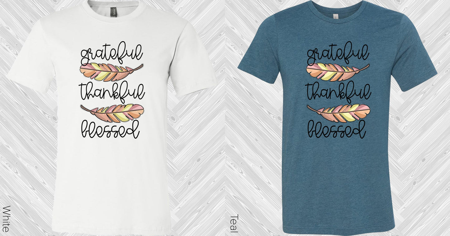 Grateful Thankful Blessed Graphic Tee Graphic Tee