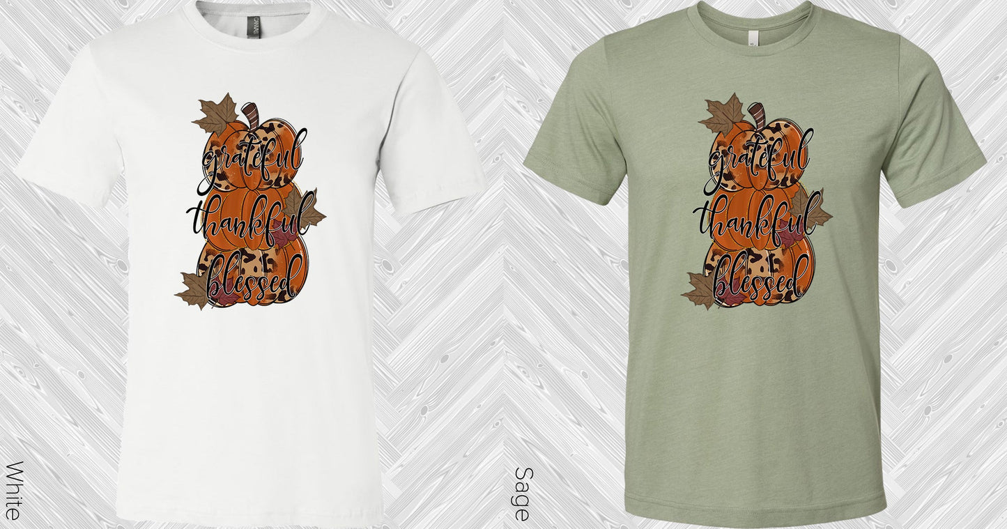 Grateful Thankful Blessed Graphic Tee Graphic Tee