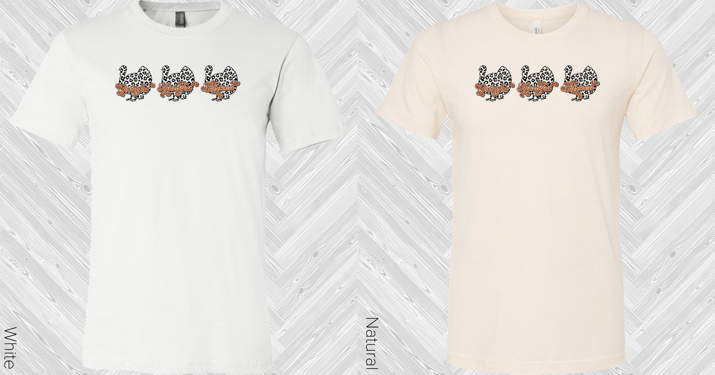 Grateful Thankful Blessed Turkeys Graphic Tee Graphic Tee
