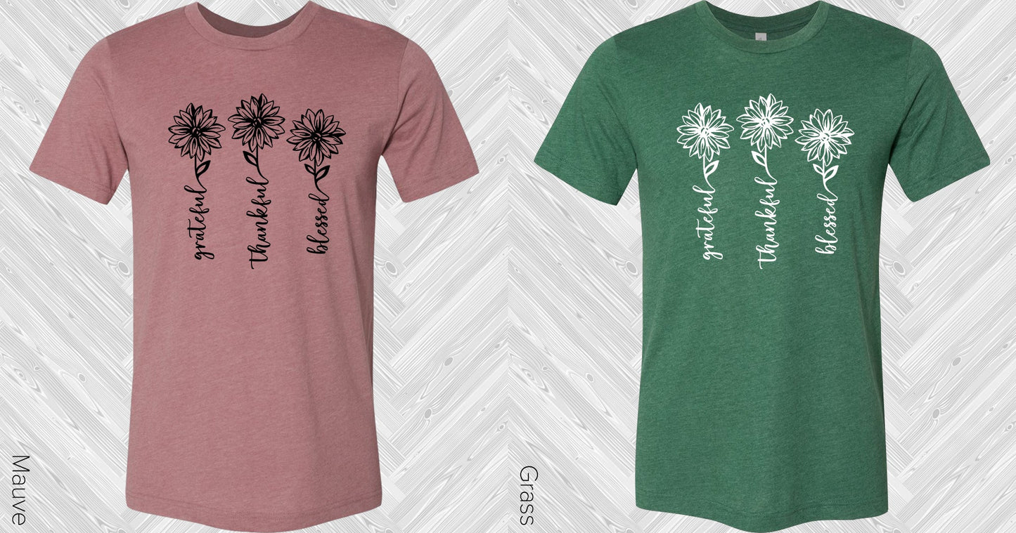 Grateful Thankful Blessed Graphic Tee Graphic Tee