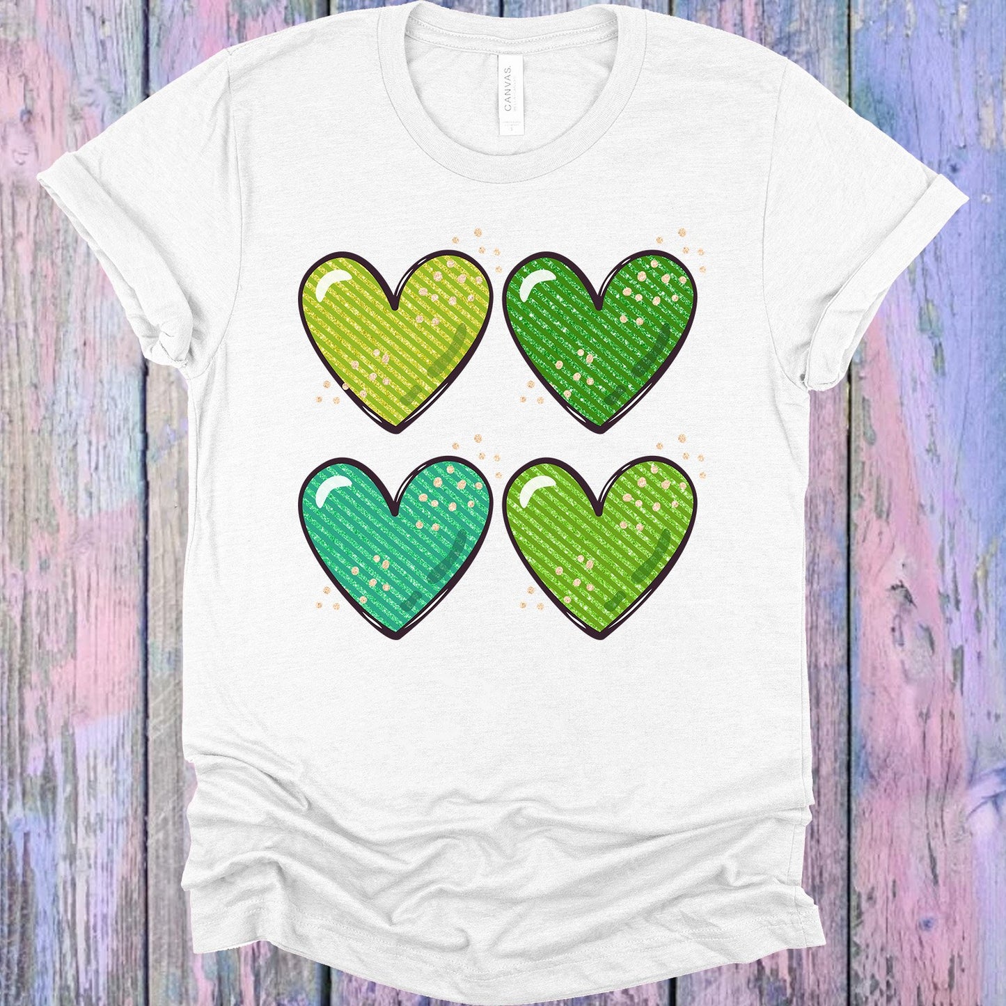 Green Hearts Graphic Tee Graphic Tee