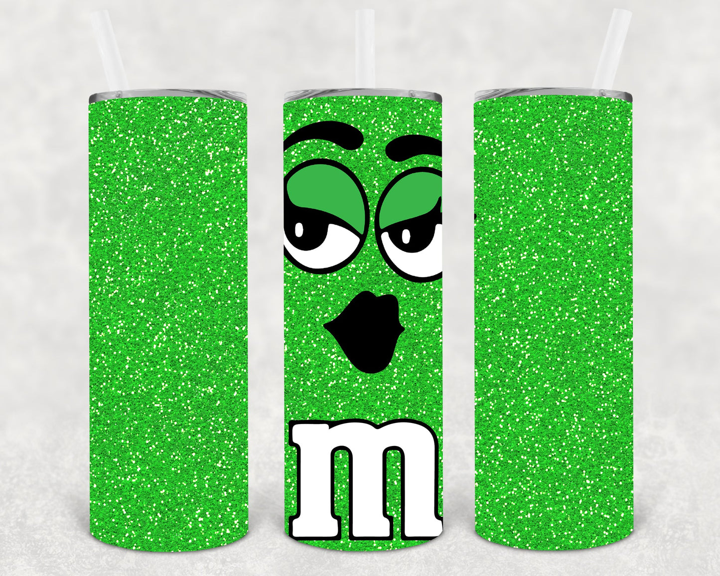 Green M&m 20 Oz Skinny Tumbler