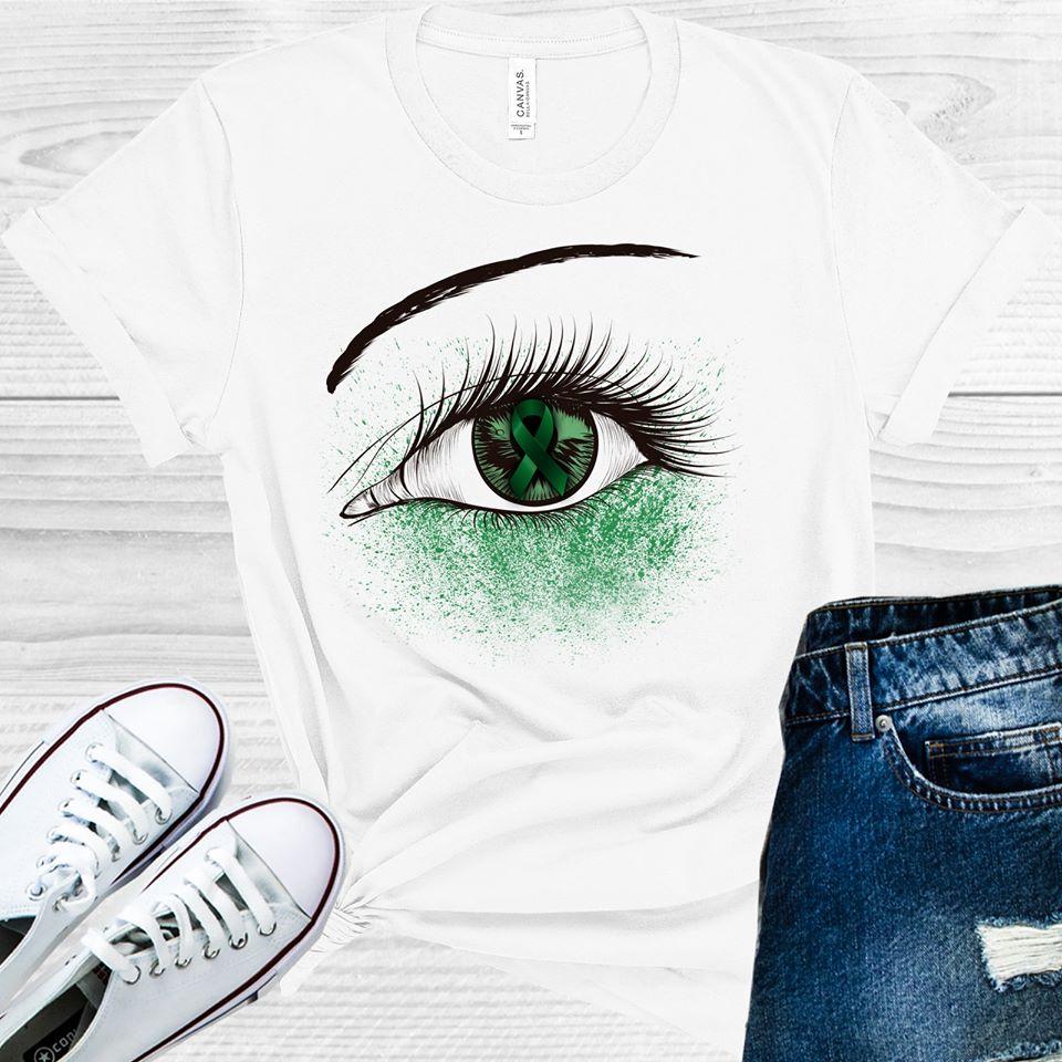 Green Ribbon Awareness Eye Graphic Tee Graphic Tee