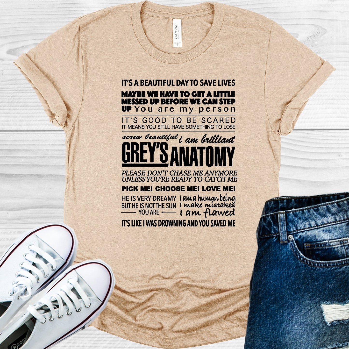 Greys Anatomy Quotes Graphic Tee Graphic Tee