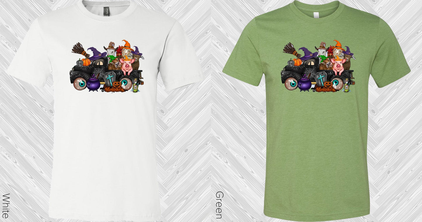 Halloween Farm Truck Graphic Tee Graphic Tee