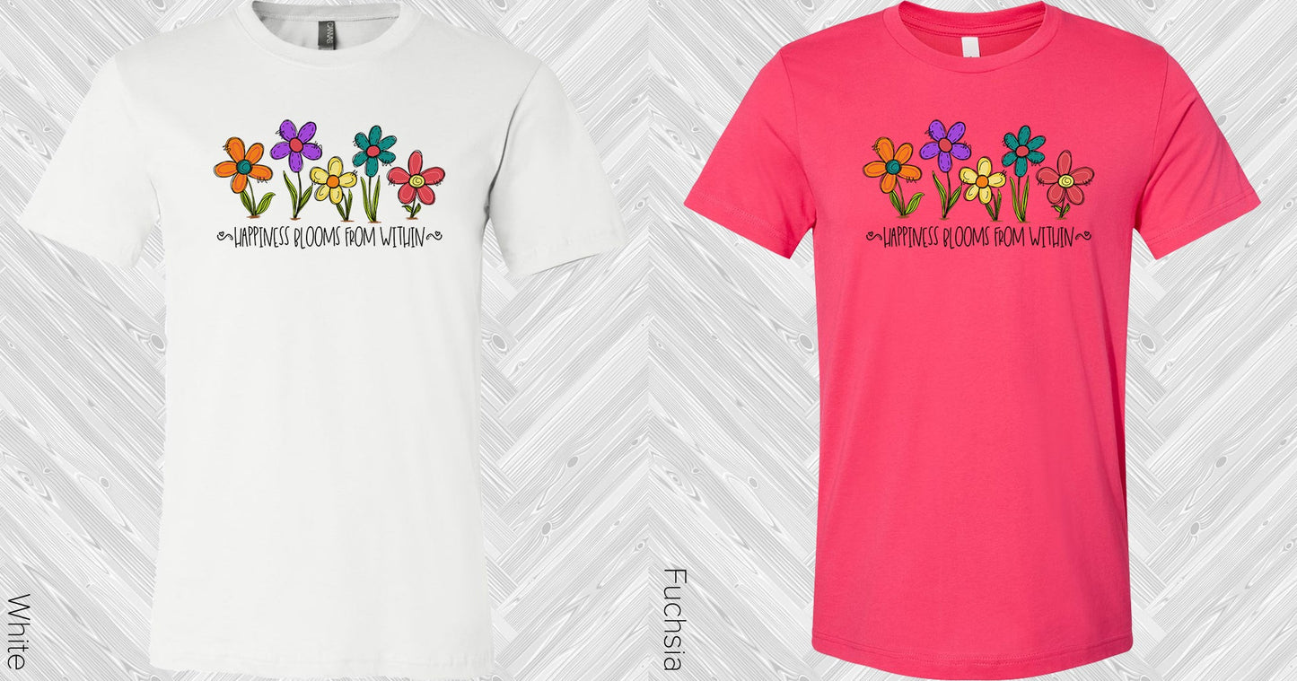 Happiness Blooms From Within Graphic Tee Graphic Tee