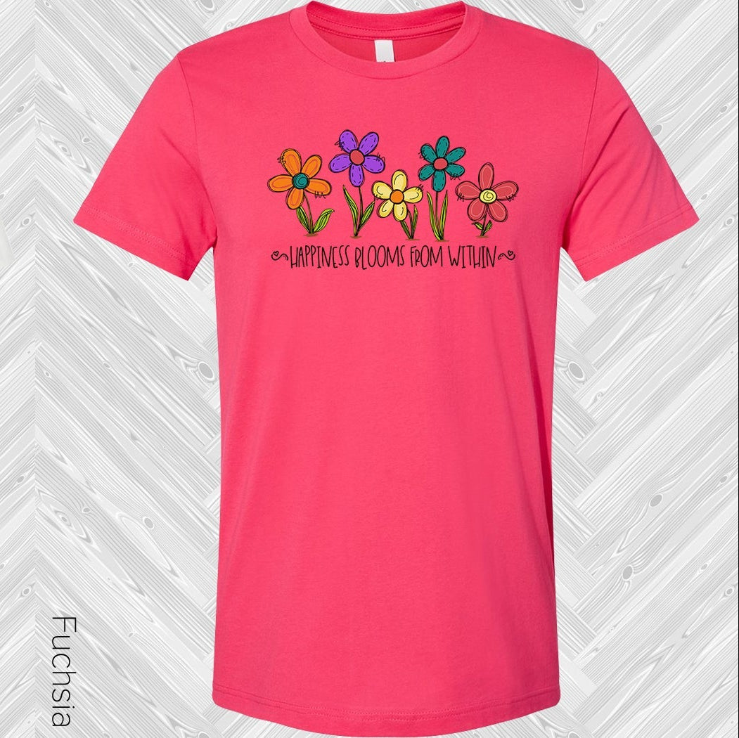 Happiness Blooms From Within Graphic Tee Graphic Tee