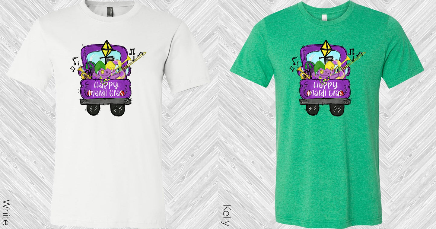 Happy Mardi Gras Truck Graphic Tee Graphic Tee